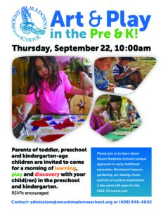 Sept 22 Art & Play in the Pre & K