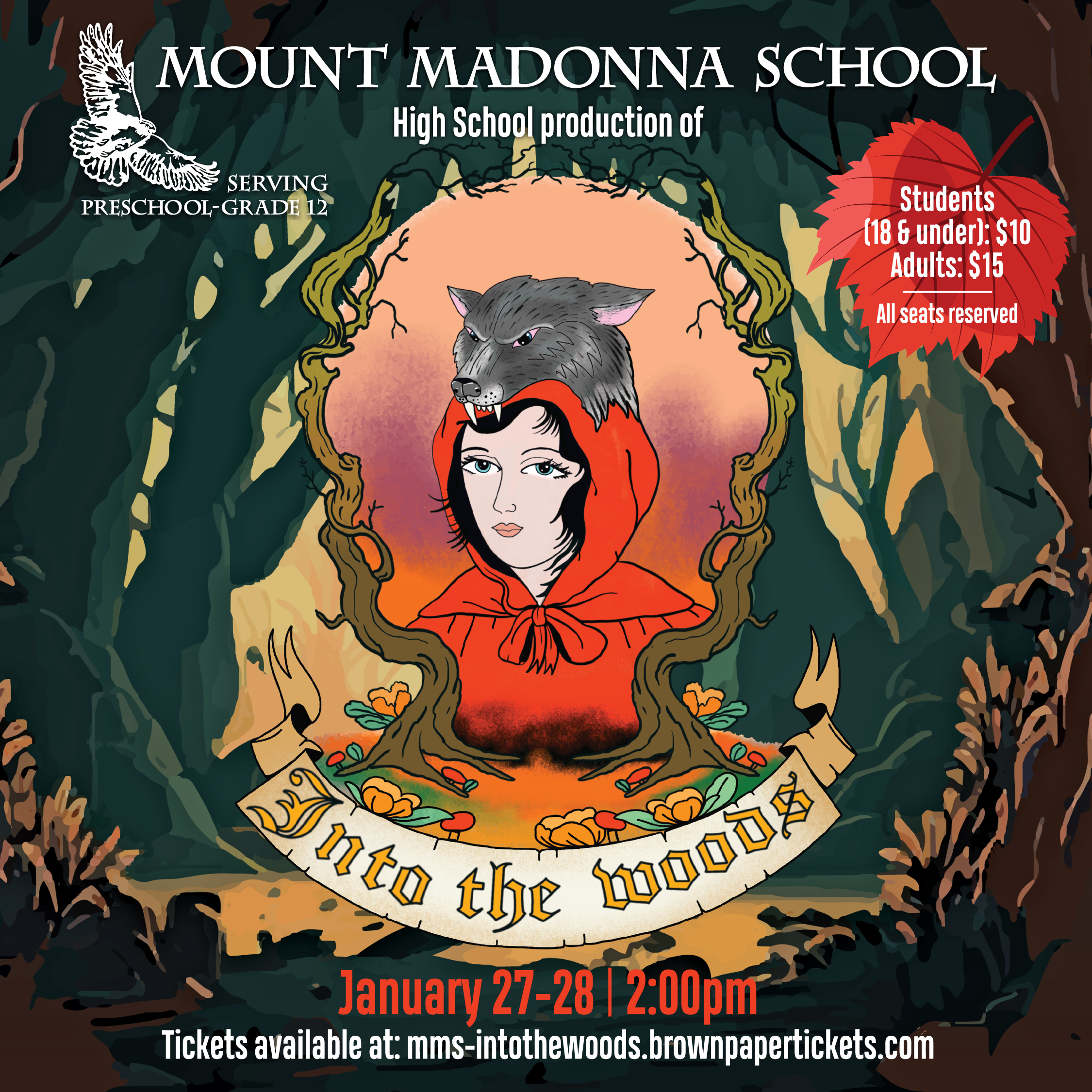 Love, Loyalty and Sacrifice: Students to Perform “Into the Woods” January 27-28 - Mount Madonna School : Mount Madonna School